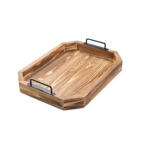 Novedades en Artesanía, Artículos de Madera, Bandeja de Servir de Madera, Bandeja Decorativa de Madera para Bodas y Restaurantes, Bandejas de Madera de Proveedor Mayorista Indio - Product Image 4