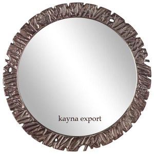 <b>Bathroom</b> decoration <b>wall</b> <b>mirror</b> Round Brass gold finished <b>Wall</b> <b>Mirror</b> With Shelf Minimalist Decorative <b>Mirror</b> 6mm Thickness - Product Image 5