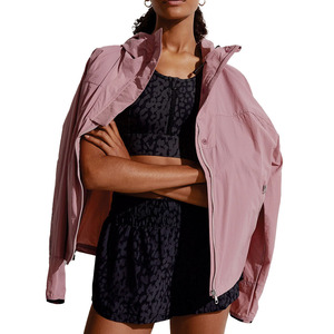 Custom Women's Pink Cropped Windbreaker <b>jacket</b> for men <b>Lightweight</b> Waterproof Outdoor Running Coat OEM Windbreaker Zip Up <b>Jacket</b> - Product Image 4