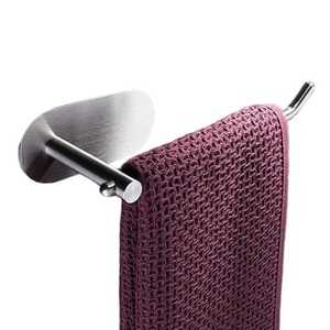 Matte Black Bathroom Towel <b>Ring</b> Aluminum Alloy Square <b>Hand</b> Towel <b>Holder</b> Wall Mounted Modern Bathroom Hardware Accessories - Product Image 5