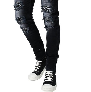 Apparelzest - Jeans de Mezclilla Rectos de Corte Regular para Hombre, Cintura Media, Corte Bajo, Color Sólido, Casuales, 100% Algodón, Ecológicos, de Secado Rápido - Product Image 4