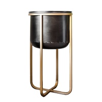 Ensemble de 2 pots de fleurs modernes classiques en fer avec revêtement en poudre, supports pour plantes, pour l'extérieur, la maison, le jardin, logo personnalisé, haute qualité, tout inclus
