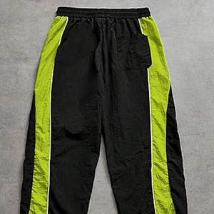 Pantalon de survêtement ample en toile et nylon pour homme, haute qualité, anti-plis, coupe-vent, léger, taille élastique avec cordon de serrage, pour sports de plein air - Product Image 4