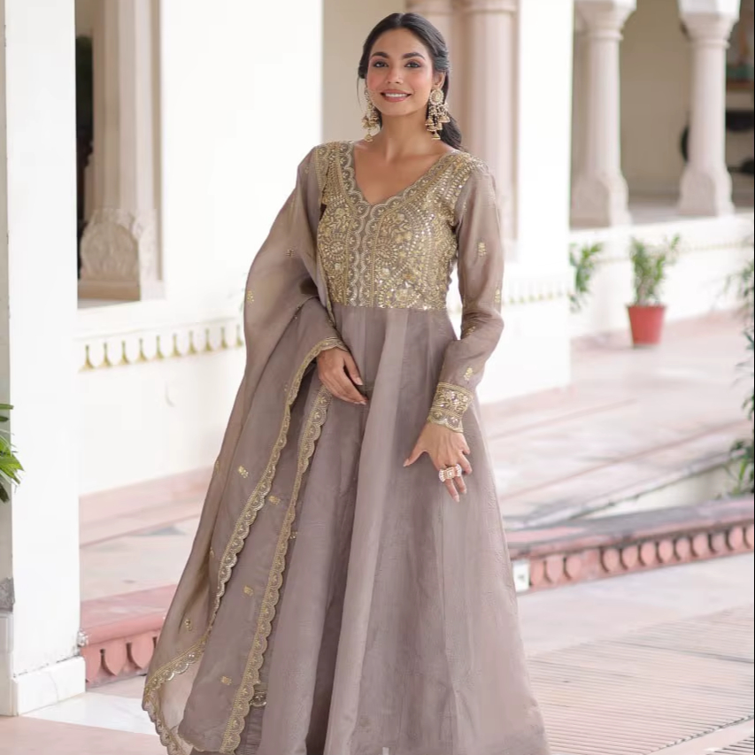 grey formal dresses pakistani Intricately Embroidered Grey Net Bridal Dress for Wedding & Formal Wear –  Best Price Online in Pakistan