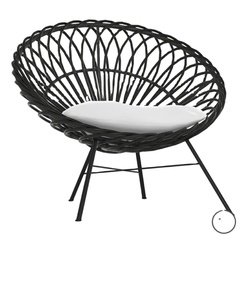 Sillón Moderno con Estructura Metálica y Cuerda Tejida, de Lujo, para Jardín, Hogar, Balcón, Restaurante, Interior y Exterior - Product Image 2