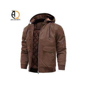 Veste en cuir et coton zippée décontractée et ample, style vintage streetwear, avec motifs graphiques originaux et tendance, haute qualité, vente en gros - Product Image 6
