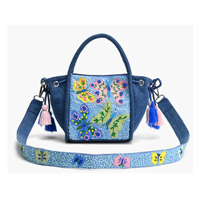 Bolso bandolera de lona estilo bohemio de diseñador para mujer, bolso de hombro de piel de vaca con cuentas hecho a mano, bordado, compras nocturnas, indio - Product Image 6