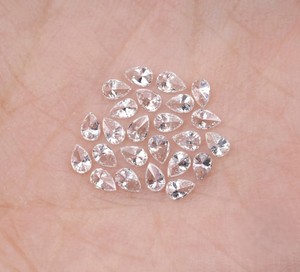 Diamants de laboratoire HPHT CVD en forme de poire, blancs, couleurs D/E/F, VVS+, 0,13 ct chacun, petites pierres d'appoint pour la création de bijoux sur mesure - Product Image 4