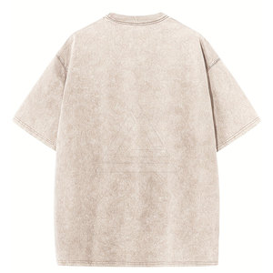 เสื้อยืดผู้ชายคุณภาพสูงทรงดรอปโชว์เดอร์ สีพื้น แขนสั้น เหมาะสำหรับแฟชั่นประจำวัน - Product Image 2