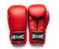 Gants de boxe en cuir avec support de poignet, ajustement confortable, respirants, fermeture à lacets pour le sparring, le fitness et le travail sur sac de frappe.