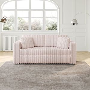 Sofá Modular Suave para 2 Personas de 75.6 Pulgadas en Rosa Claro, Altamente Cómodo con un Diseño Distintivo para Dormitorio y Sala de Estar por Mo - Product Image 1