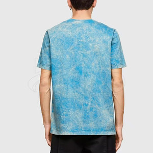 T-shirt Premium délavé à l'acide pour homme 100% coton respirant coupe classique style vintage streetwear décontracté - Product Image 2