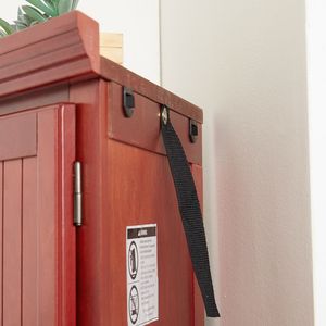 Gabinete de almacenamiento de despensa de cocina de esquina de 4 niveles de 72 pulgadas, estantería alta de madera de cerezo de 8 puertas para organización de baño de granja casera - Product Image 6