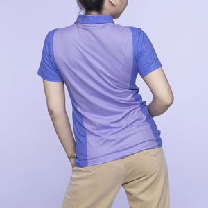 Polo pour femmes en coton et polyester respirant à manches courtes, style décontracté, avec logo personnalisé imprimé, sublimation - Product Image 2