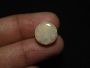 Ópalo Etíope Natural de 13*9mm, Corte Redondo, Gema de 7.80 Quilates, Cabujón, Ópalo de Fuego Multicolor, Piedra de Nacimiento de Octubre para Joyería - Product Image 5