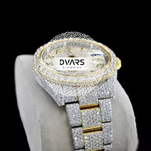 Reloj de Pulsera de Cuarzo de Estilo Ejecutivo, de Lujo, Resistente al Agua, con Caja de Aleación, Cristal de Zafiro, Diamante Moissanite de Color D VVS1 - Product Image 3