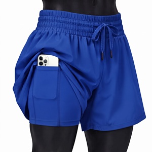 Custom Sublimation 2 In 1 Running Shorts Pink Phone Pocket Drawstring <b>Leisurewear</b> Casual Apparel Supplier Wholesale Manufacturer - Product Image 5