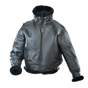 Veste en cuir de mouton Flying Fortress pour homme, veste bicolore - Product Image 1