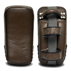 นวมมวยไทย,สไตล์ใหม่คิกบ็อกซิ่งมวยไทยฝึกมวยหนังวัวแท้แผ่นเตะโค้ง - Product Image 1