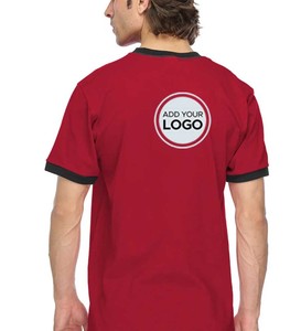 Vente en gros de T-shirts Ringer personnalisés de qualité supérieure pour hommes à col rond - Product Image 5