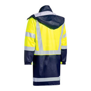 IOTA SPORTS Rain Coats Customized Reflective <b>Waterproof</b> Work Raincoat High Visibility Traffic Safety Officers <b>Long</b> Rain Coats - Product Image 3