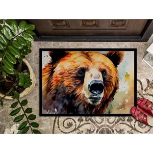 Grizzly Bear Doormat Non-Slip Washable Low Pile Indoor/Outdoor Entryway <b>Rug</b> 24H X 36W Front Door Mat - Product Image 3