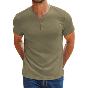 T-shirt en maille gaufrée de qualité export, texture douce, vêtement de style décontracté, fabrication en usine - Product Image 1