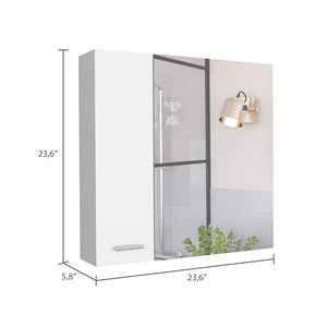 Armadietto da Bagno a 4 Ripiani con Specchio, Arredo per il Tuo Spazio Bagno - Product Image 5