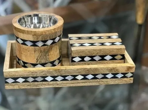 Juego de Quemador de Incienso de Resina Mubkhar a Bajo Precio, Incluye Bandeja, Caja, Portavelas, Incienso Aromático de Sándalo y Oud - Product Image 5