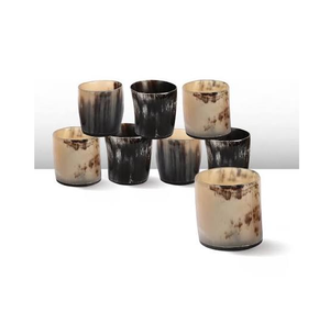 Fournisseur en gros de verres en corne de buffle pour mariages et artisanat, verres en corne de buffle, meilleur prix - Product Image 1