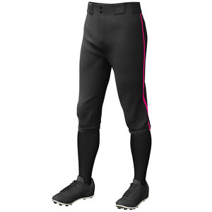 Pantalon de baseball pour garçons, style gamer, nouvelle couleur, bandes latérales roses, passants de ceinture, confortable, personnalisable - Product Image 1