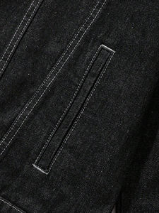 Chaquetas de Mezclilla Negra de Alta Demanda, Chaquetas Unisex de Poliéster de Grosor Estándar Duradero, Diseños Personalizados Completos, Reversibles, de Secado Rápido - Product Image 5