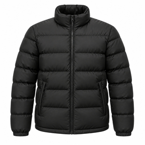 Nouvelle arrivée : veste d'hiver matelassée à col montant, zippée, boutonnée, personnalisée avec impression intégrale par sublimation, pour homme, de marque - Product Image 4