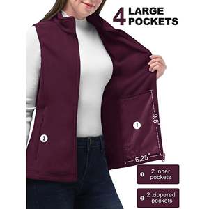 Chaleco Deportivo para Mujer con Cuello Alto, Cierre Completo, Resistente al Viento, Chaqueta Deportiva de Alto Rendimiento - Product Image 4