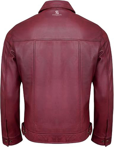 Veste en cuir véritable pour homme, style classique vintage, motard, hiver, décontractée, vêtement d'extérieur, qualité supérieure, vente en gros OEM 2026 - Product Image 4