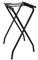 Nouveau support de plateau pliant double barre carré moderne en métal chromé miroir Cagnshan Henry pour la restauration, couleur argent, avec rangement