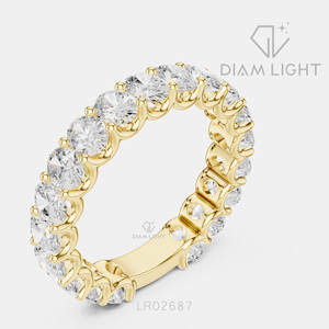 Bague de fiançailles ovale 2,622 carats, bijoux fins, certifiée IGI, or blanc 14 carats, diamant de laboratoire, bague d'anniversaire - Product Image 6