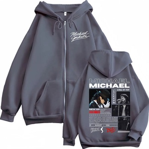 Sudadera con capucha unisex personalizada con estampado gráfico retro de leyendas del pop, al por mayor, estilo hip hop, oversize, de forro polar de 370 g, estampada en serigrafía. - Product Image 5
