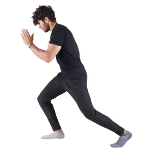 Pantalon de ski noir zippé pour homme, en mélange de coton et de spandex, respirant et anti-humidité, pour adulte - Product Image 2