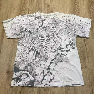 Nouveau T-shirt surdimensionné imprimé personnalisé Y2K American High Street Gothic à manches courtes unisexe rétro Hip Hop Harajuku Punk éco-responsable - Product Image 2