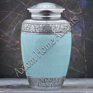 Urna de cremación de aluminio moderna con detalles artesanales únicos Urna de recuerdo perfecta de Axiom Home Accents - Product Image 4