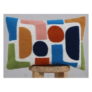 Square Cotton <b>Linen</b> Cushion <b>Cover</b> With Geometric Check Pattern Handmade Woven Nordic Style Home Decorative Pillow Case - Product Image 4