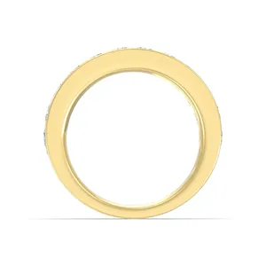 แหวนแต่งงานเพชรทรงกลมทองคำขาว 14K ขนาด 7 ของขวัญสำหรับผู้หญิง - Product Image 4