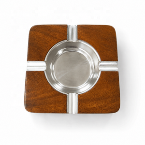 Cenicero de Madera de Lujo Hecho a Mano con Inserto de Metal, Cenicero Cuadrado Premium para Cigarros y Cigarrillos, para Decoración del Hogar, Oficina y Salón - Product Image 3