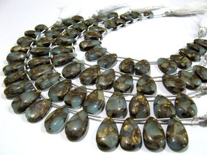 Cadena de Cuentas de Turquesa Cobre Gris Natural de 8 Pulgadas de Largo, Se Vende por Cadena - Product Image 5