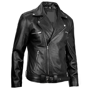 2026 OEM Tendance Actuelle Veste en Cuir de Vachette Noir Original pour Homme avec Poches Zippées 100% Haute Qualité Faible MOQ Mode Hiver Imperméable - Product Image 3