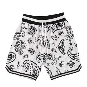 Pantalones Cortos de Malla para Hombre de Alta Calidad con Bolsillos con Cremallera, Cintura Acanalada a Rayas, Estilo con Cintas, Personalizables por Sublimación, para Baloncesto - Product Image 1