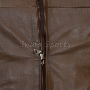 Chaqueta de piel de oveja auténtica para hombre, con cremallera larga, estilo shearling, en oferta para invierno. - Product Image 4