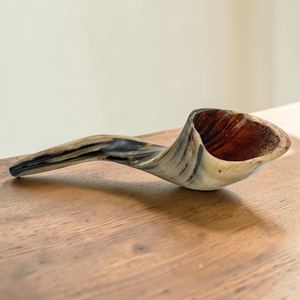 Shofar en corne de bélier naturelle polie, véritable, écologique, souvenir religieux juif, toucher réel, décoration d'intérieur, vente en gros - Product Image 1