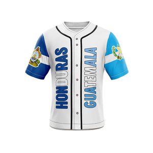 Camiseta de Béisbol Personalizada, Transpirable, de Manga Corta, Unisex, con Rayas, Uniforme con Ribete Blanco y Negro, Cierre de Botones, Corte Regular, para Adultos - Product Image 1
